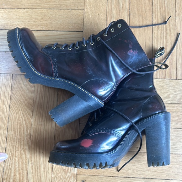 Dr. Martens Red Heeled Kendra Boots Women's Size 9 EU41 Arcadia Leather … - Picture 15 of 17
